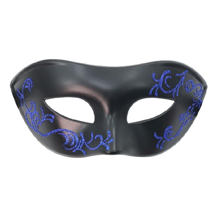 

Venetians Carnivals Half Mask With Flexible Plastic Frame Sweat Resistant surfaces Ideal For Long Event Performances синій