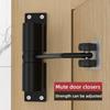 Self Closing Automatic Door Closer Adjustable Door Stopper Rebound Device  Door Hinge