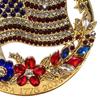 Brooch Pin American Flag Flower Blooming Enamel Lapel Pin