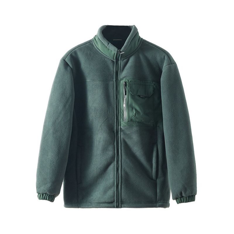 Extra Thick Berber Fleece Coat Men's Winter Thickened Polar Fleece Cardigan Sweatshirt Export Men's Clothing Fleece Sweater Liner Jacket