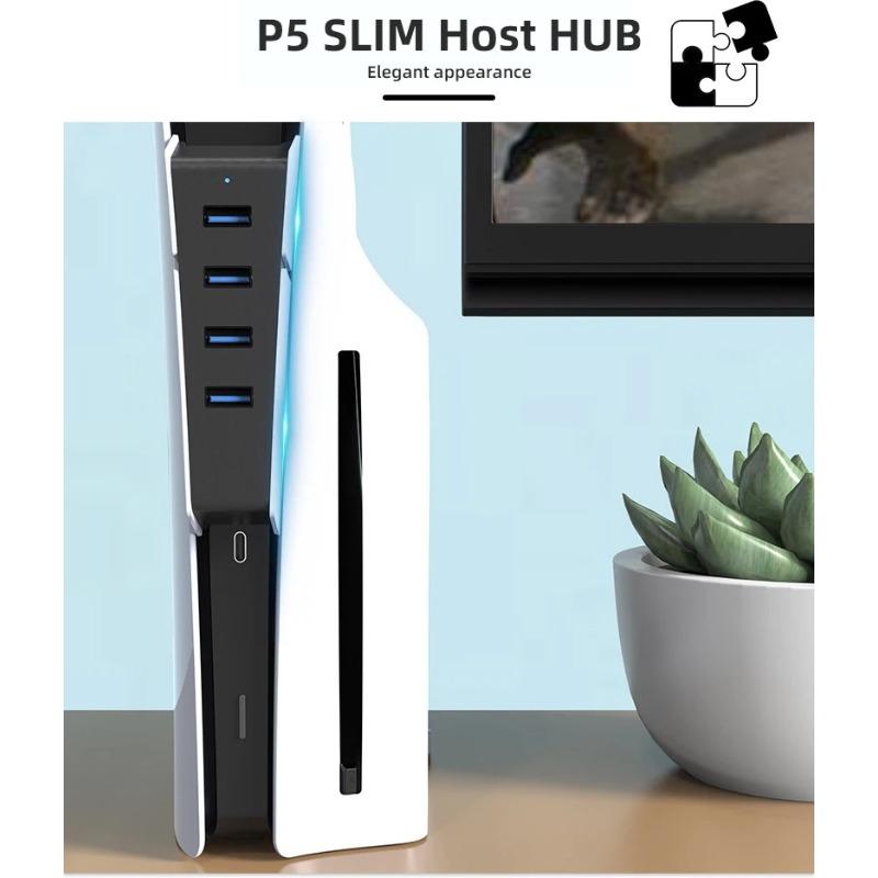 For Ps5 Accesoriers USB Splitter Expander Hub 4-in-1 Adapter for PlayStation 5 Slim USB Game Accessories Converter Extension