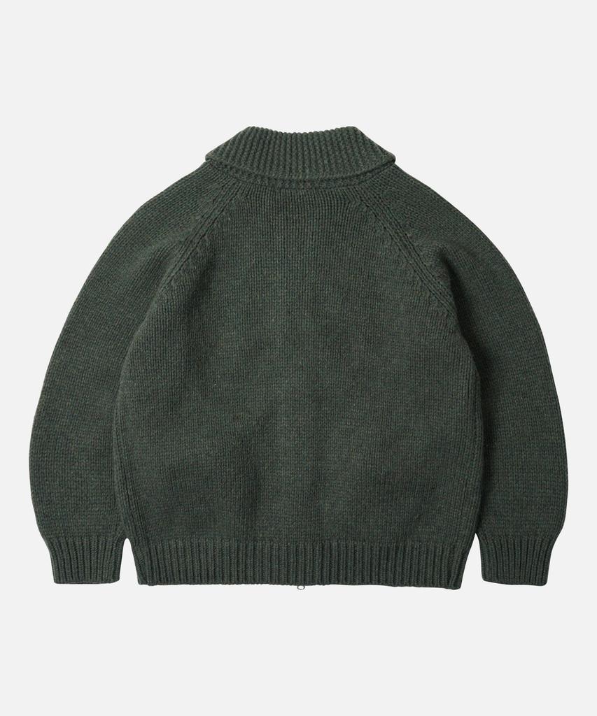 Frizmworks Heavy Cowichan Zip Up Cardigan _ Forest Green