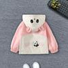 Small Baby Cartoon Hooded Tops Boys and Girls Fall Jacket Spring and Autumn Section of The Children's Fall Thin Jacket