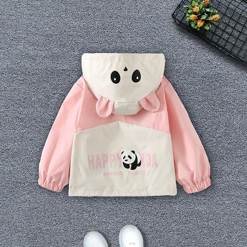 Small Baby Cartoon Hooded Tops Boys and Girls Fall Jacket Spring and Autumn Section of The Children's Fall Thin Jacket