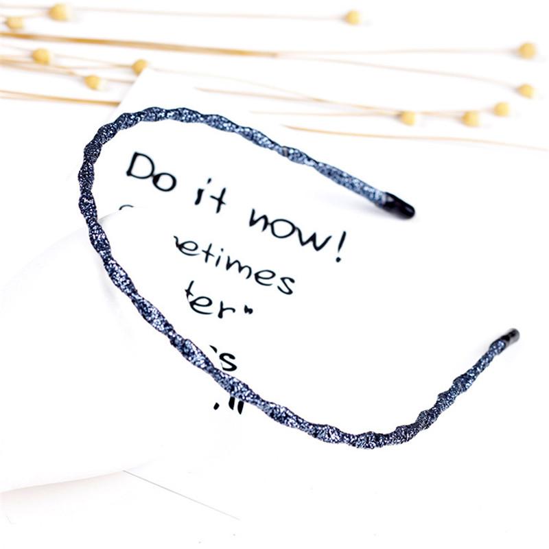 Women Classic Black Brown Plastic Headbands Thin Plain Matt Bright Color Hairbands Non-slip Hair Hoop For Daily Wear