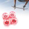 4x Skateboard Wheels Repair Parts with Bearings Clear PU Longboard Wheels