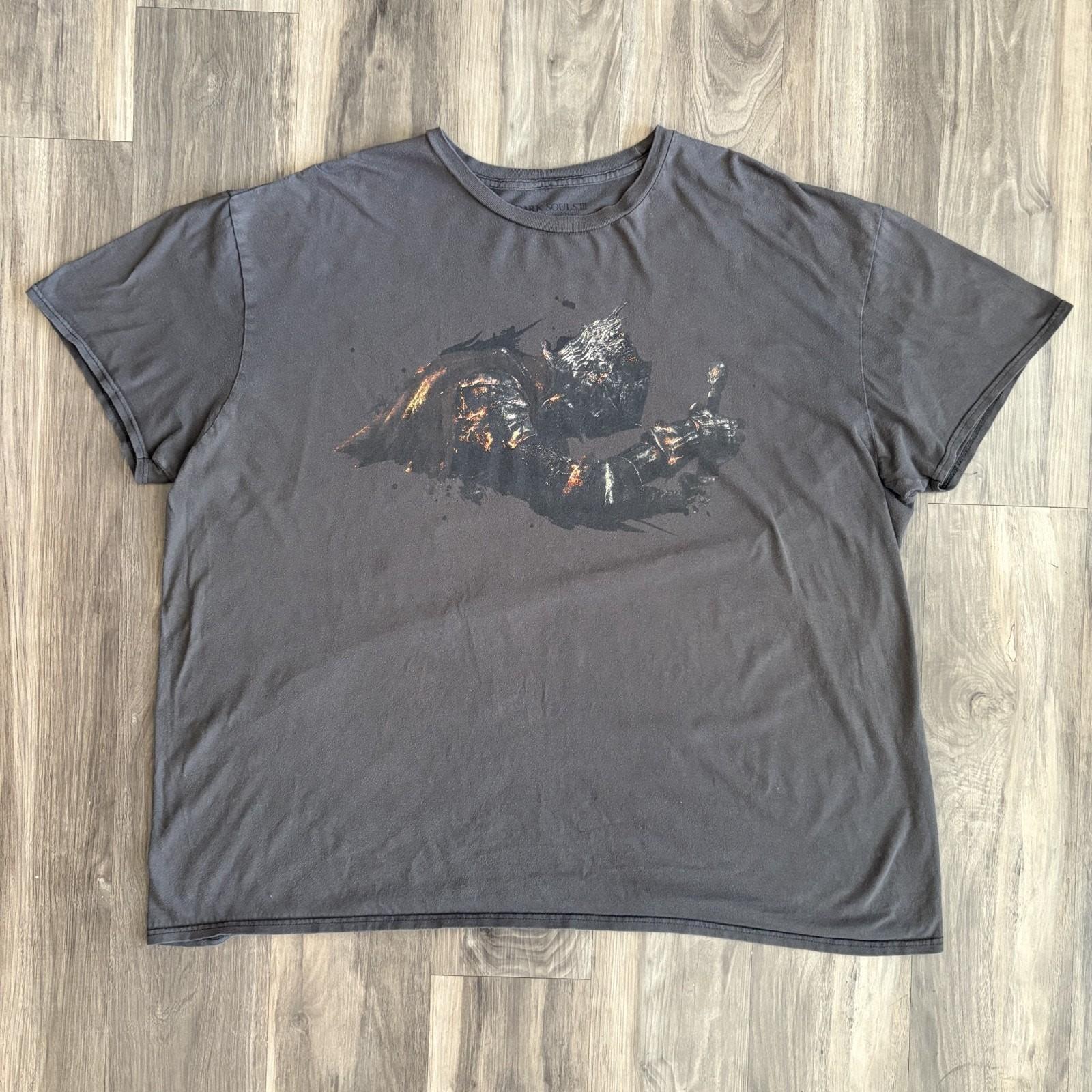 Dark Souls 3 Video Game Promo Y2K 2000s Rare Men s Size 3XL XXXL Unisex T-Shirt M