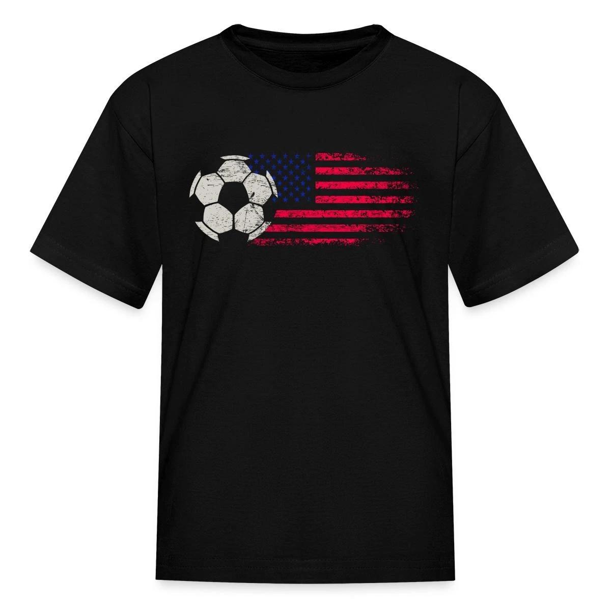 USA Soccer Flag With Ball Kid s T-Shirt XXXXL