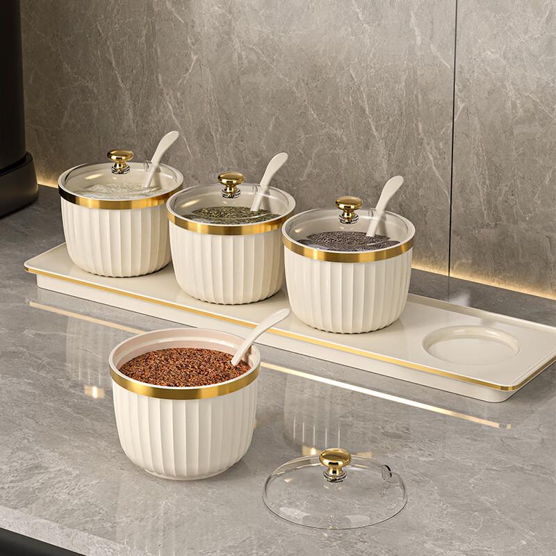 Light Luxury Plastic Seasoning Box Four Compartment