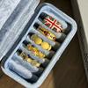 2026 Gold Glaze Luting Retro British Style Color Rice Flag Open Ring Female Simple Flower Light Luxury Temperament Ring