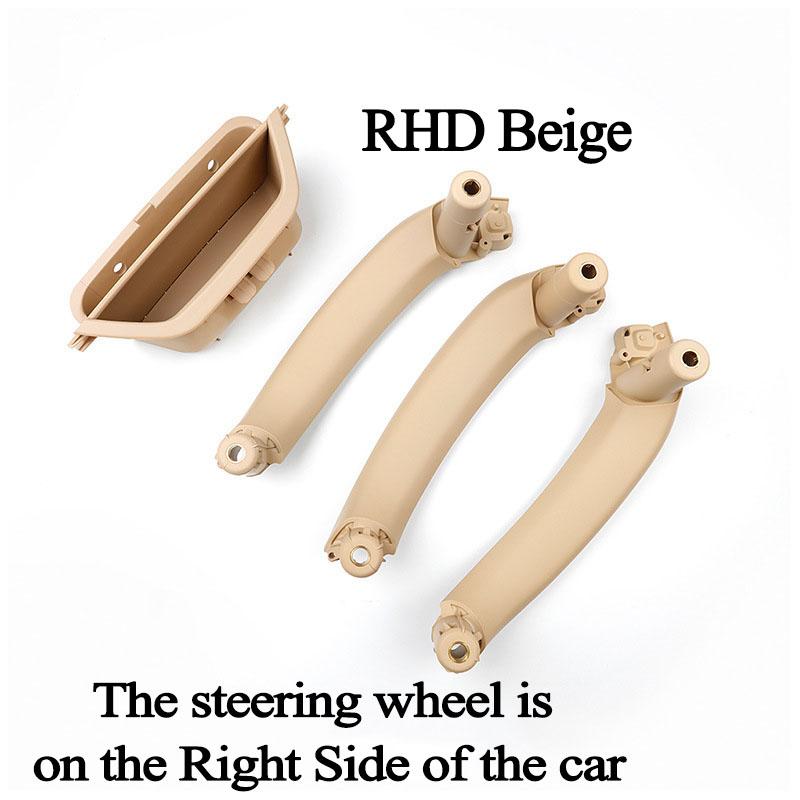 4-TEILIGES SET Beige Schwarz Kohlefaser Innen Türgriff Zierabdeckung 51419209216 für BMW X3 X4 F25 F26 2010-2017