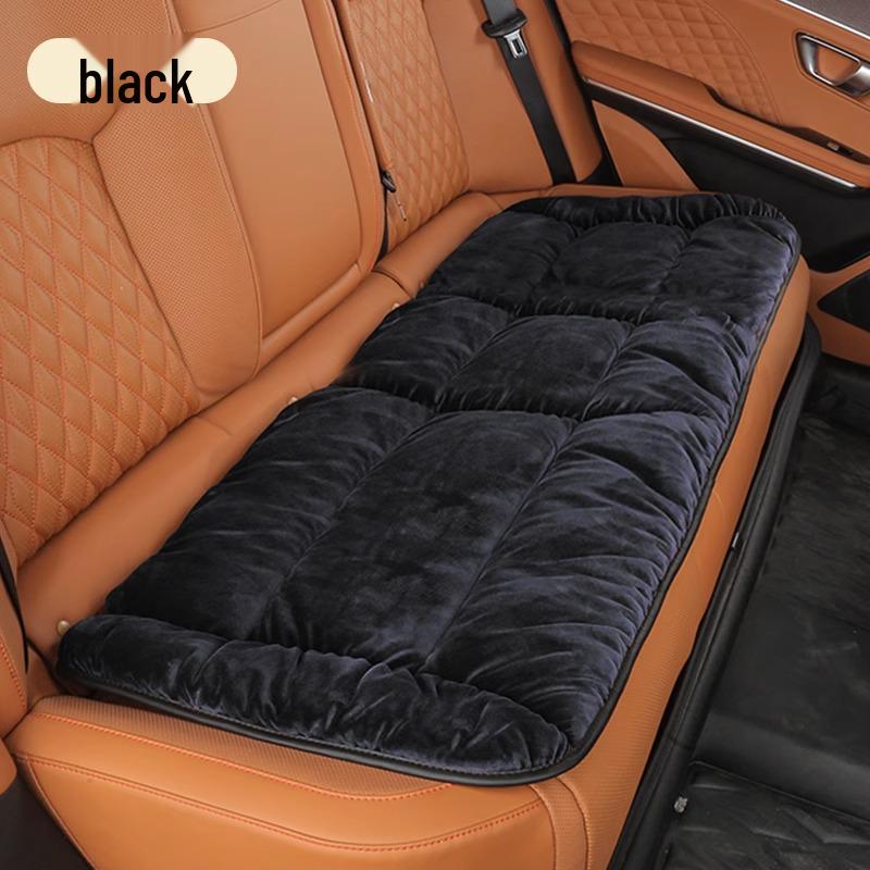 Winter Plush Car Seat Cushion Set: Thickened Warm Three-Piece Short Plush for Rear Row