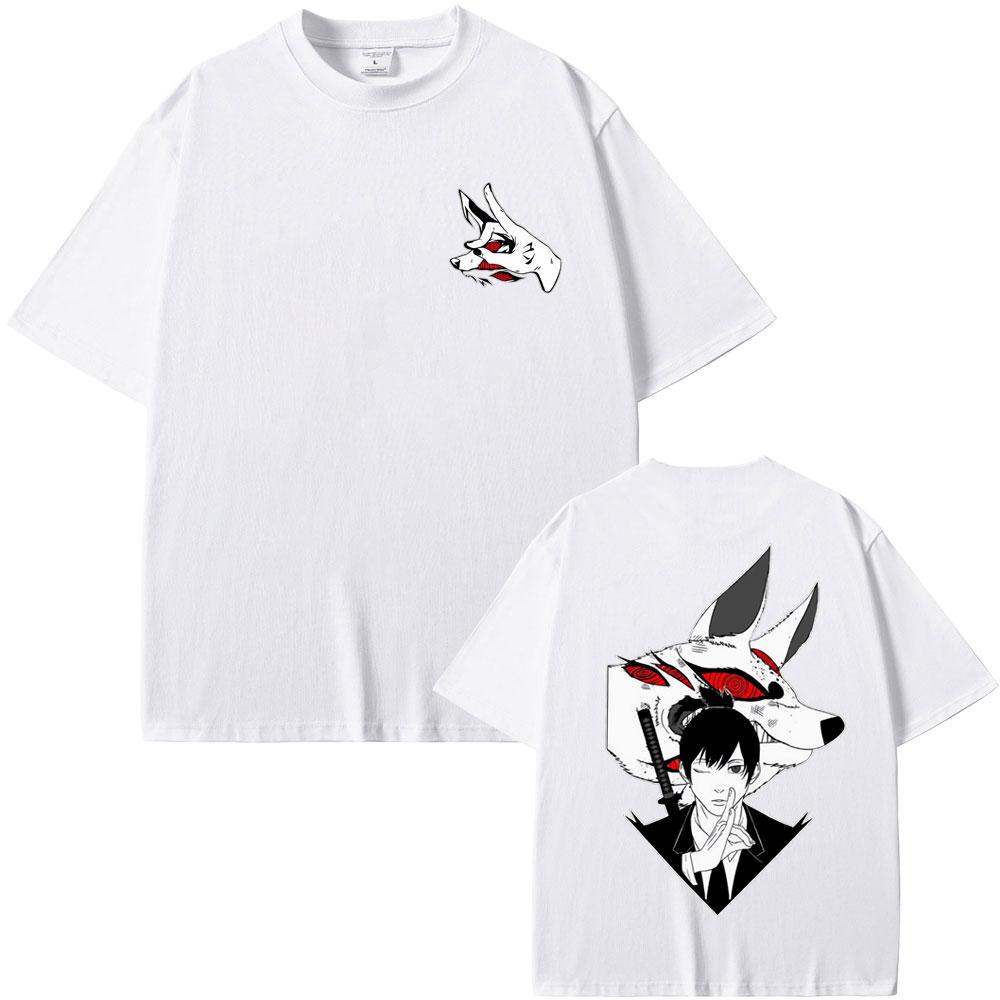 Anime Chainsaw Man Hayakawa Aki Summon Fox Devil Kon Graphic Tshirt Summer Men Women Fashion Manga Lovers Merch T Shirts Tops