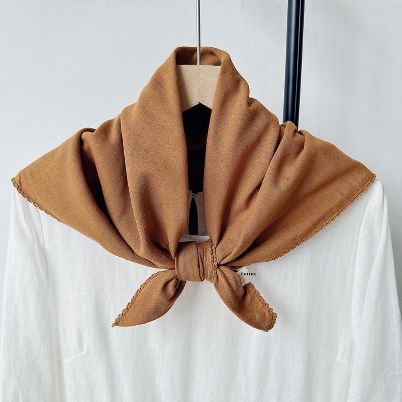 Solid Color Knitted Triangular Scarf Soft Multi-Functional Headscarf Coldproof Windproof Neck Warmer Autumn And Winter