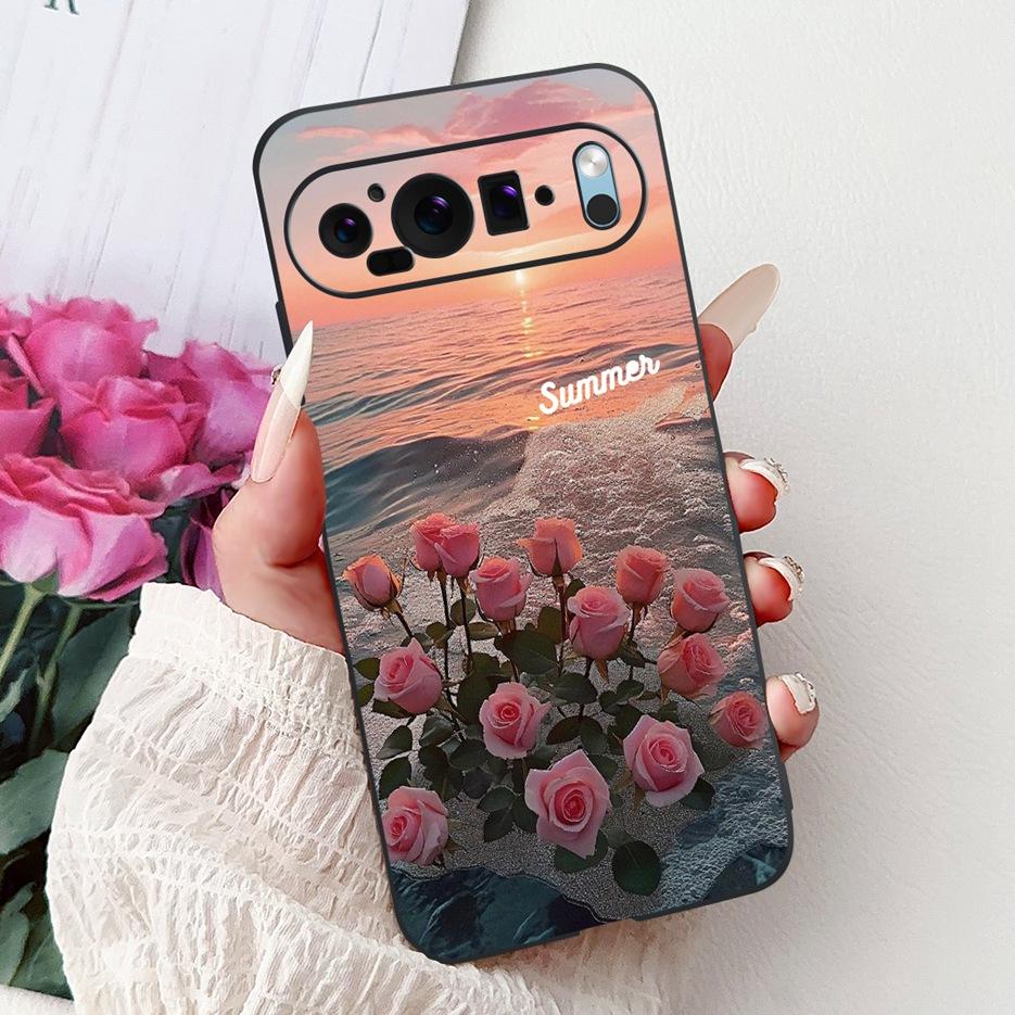 Custodia per Google Pixel 9 Pro Custodia Pixel9A Fiori Colorati Cover Dipinta Custodia Morbida in Silicone per Telefono per Google Pixel 9A Pixel9 Pro Guscio
