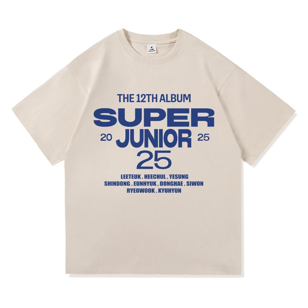 

12TH ALBUM SuperJunior 25 Fashion Women Clothing for Lover Days Fans Gifts Harajuku High Quality Clothes Vintage Cotton TShirts 4XL