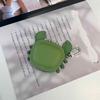 2025 New Leather Pendant Head Layer Leather Mini Earphone Bag Crab Pendant Wallet Cross Border