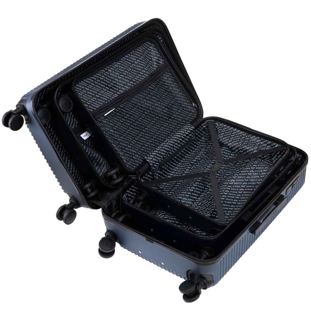 Wings Pc Eco Jackdaw 24" Blue Medium Suitcase