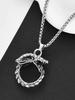 A chain pendant "cobra biting its own tail" necklace pendant suitable for daily wear and gift giving