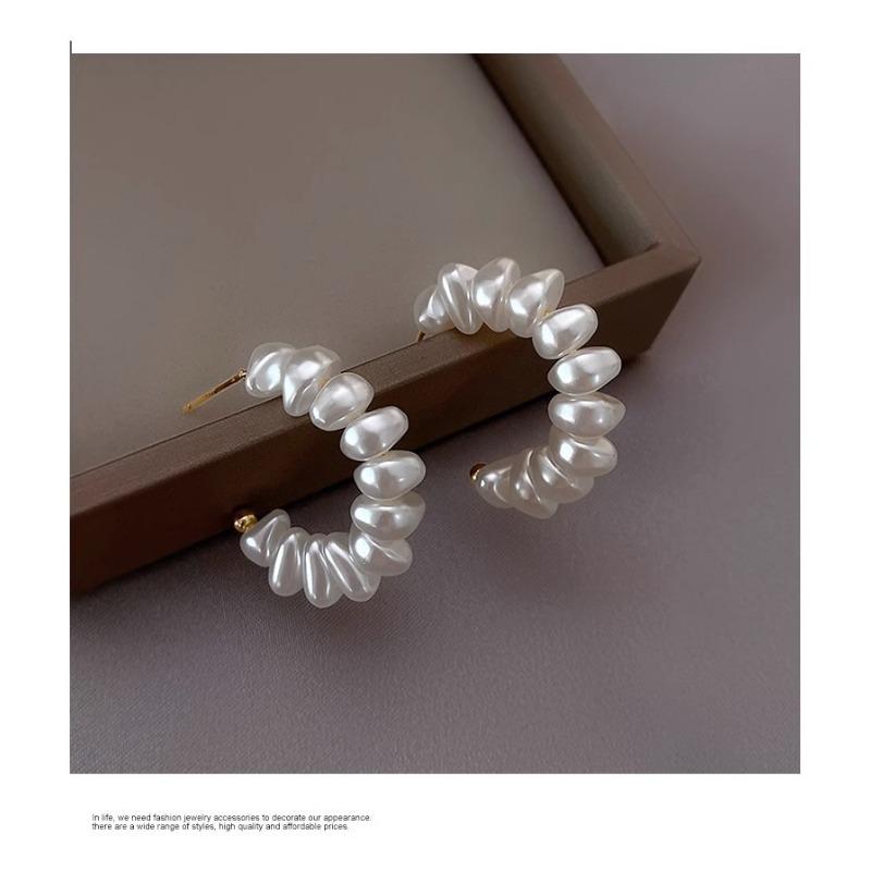 Kolczyki z Pereł Barokowych, Nowy Modny Styl Eleganckie Kolczyki Niszowy Design Wysokiej Klasy Lekki Luksus Kolczyki