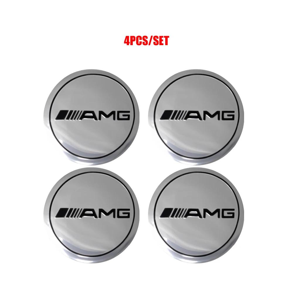 For Mercedes Benz 4PCS 56/60/65mm Car Tyre Wheel Center Hub Cap Sticker For Mercedes Benz A/B/C/E/S Class GLC GLK CLA W126 W210