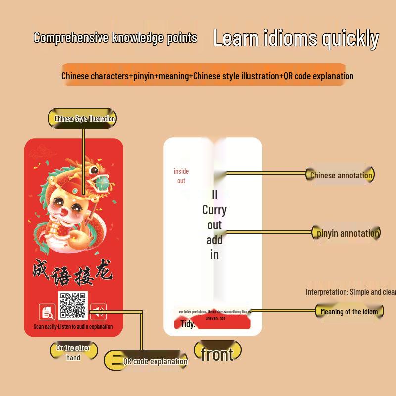 Year of the Snake: Children's Idiom Chain Card Game & Picture Puzzles