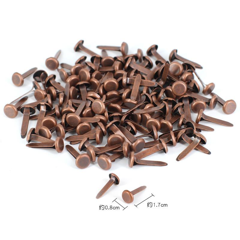 100pcs/Bag Mix Pattern Round Metal Brads DIY Scrapbooking Crafts Accessories For Home Decor Embellishment Fastener Supplies