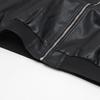 LAP Tape Sleeve Color Block Leather Blouson Jumper Ar1lz220