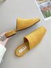 Fashion Flats Slippers Women Mules Female Slides 2025 New Footwear Slip On Mules Shoes Soft Flat Heel Outdoor Casual Dress Sandal Shoes