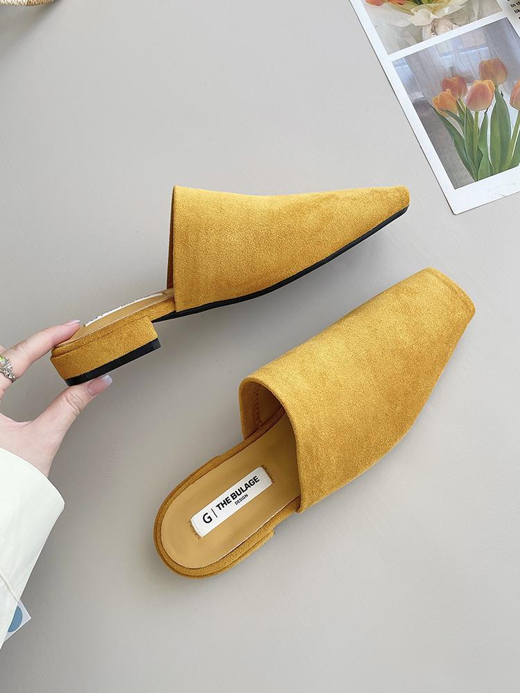 Fashion Flats Slippers Women Mules Female Slides 2025 New Footwear Slip On Mules Shoes Soft Flat Heel Outdoor Casual Dress Sandal Shoes