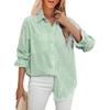 Fashionable Women's Striped Casual Shirt Tops Long Sleeve Shirt