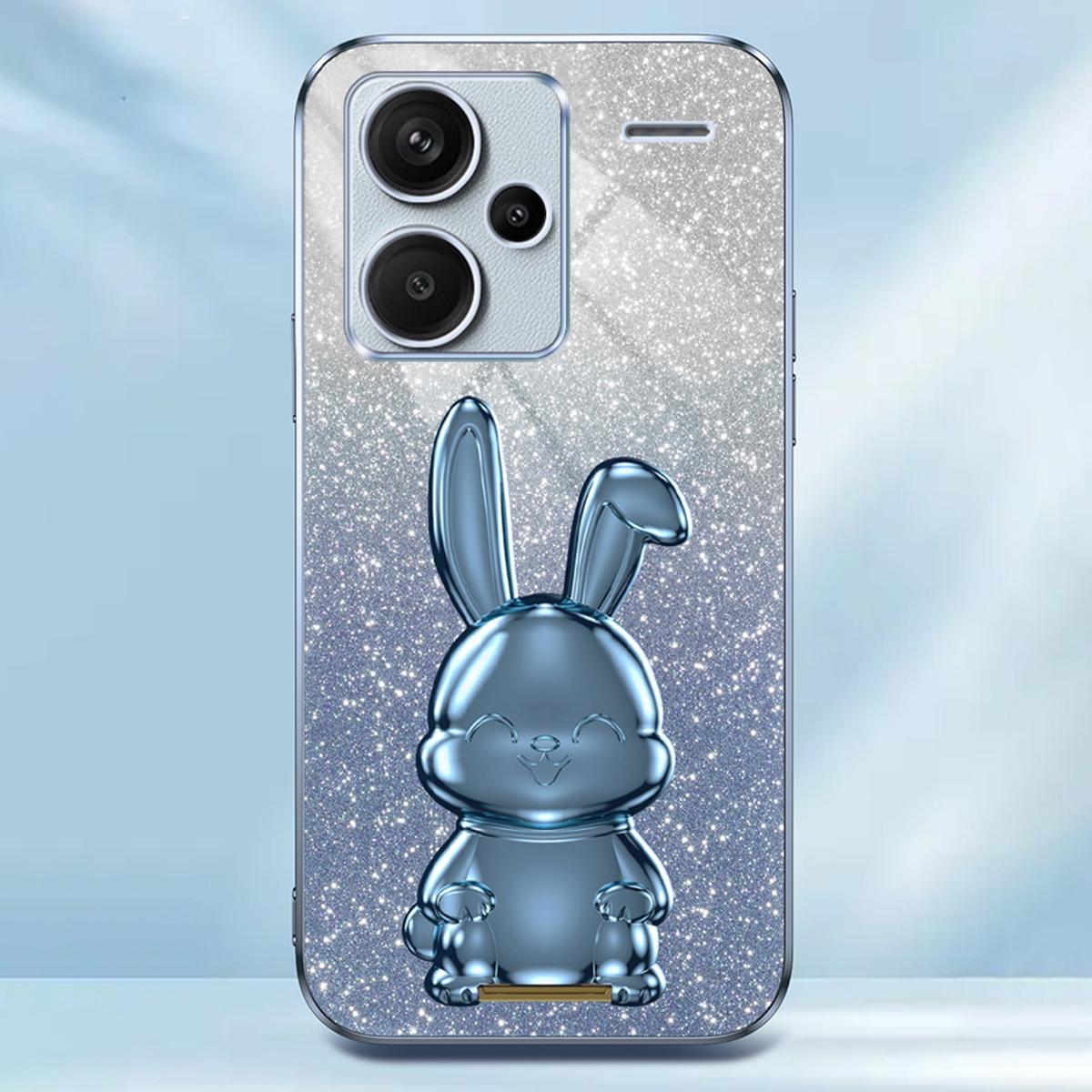 

For Xiaomi Redmi Note 13 Pro+ 5G PC+TPU Mobile Phone Case Support Kickstand Cover Blue