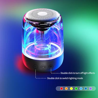 C7 Wireless Bluetooth 5.0 Speaker Subwoofer Stereo Portable Speaker With LED Colorful Light For Phones Tablet PC
