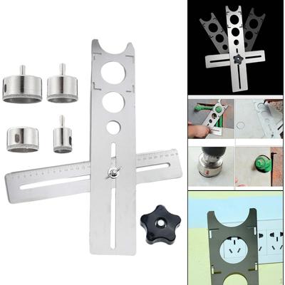 Ceramic Tile Hole Ruler Drilling Artifact Puncher for Wall