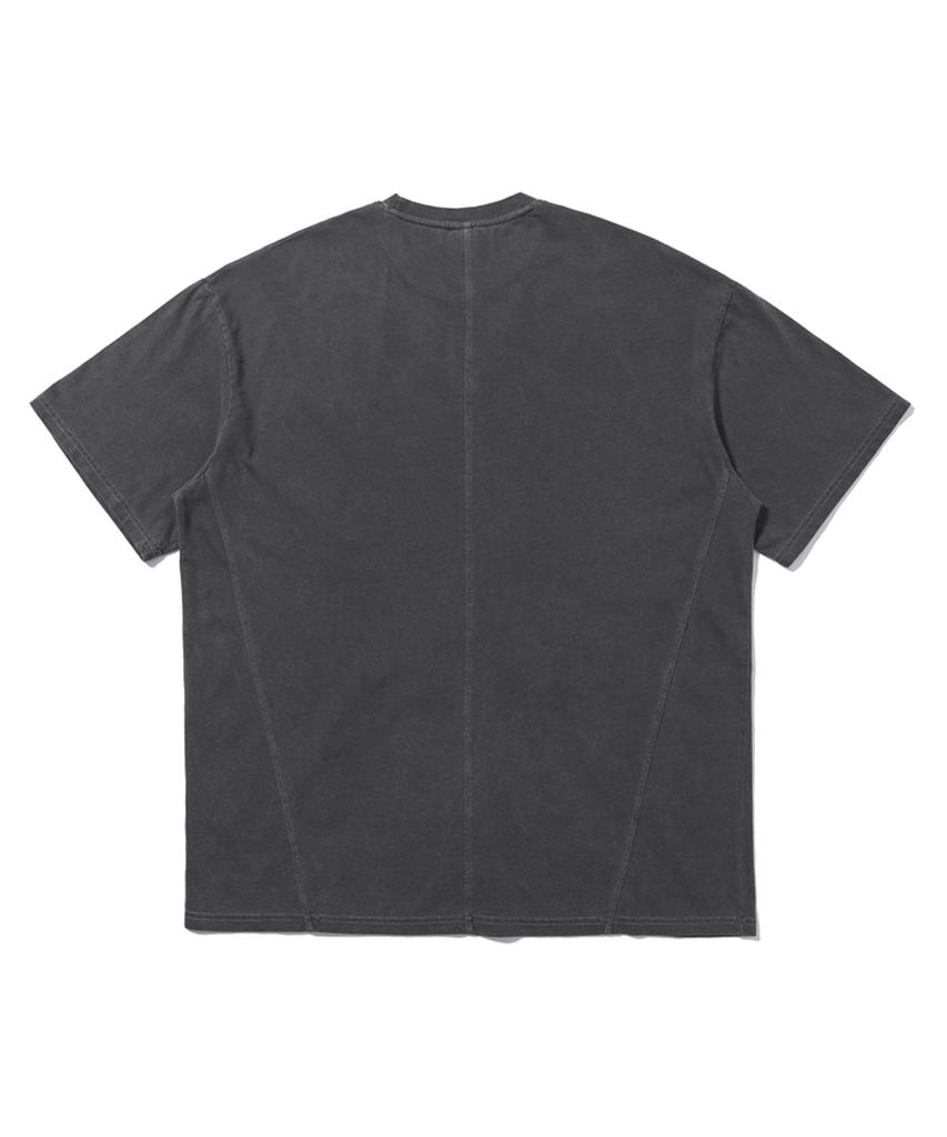 Sseochi410 Traveling Pigment Short Sleeve T-Shirt Charcoal
