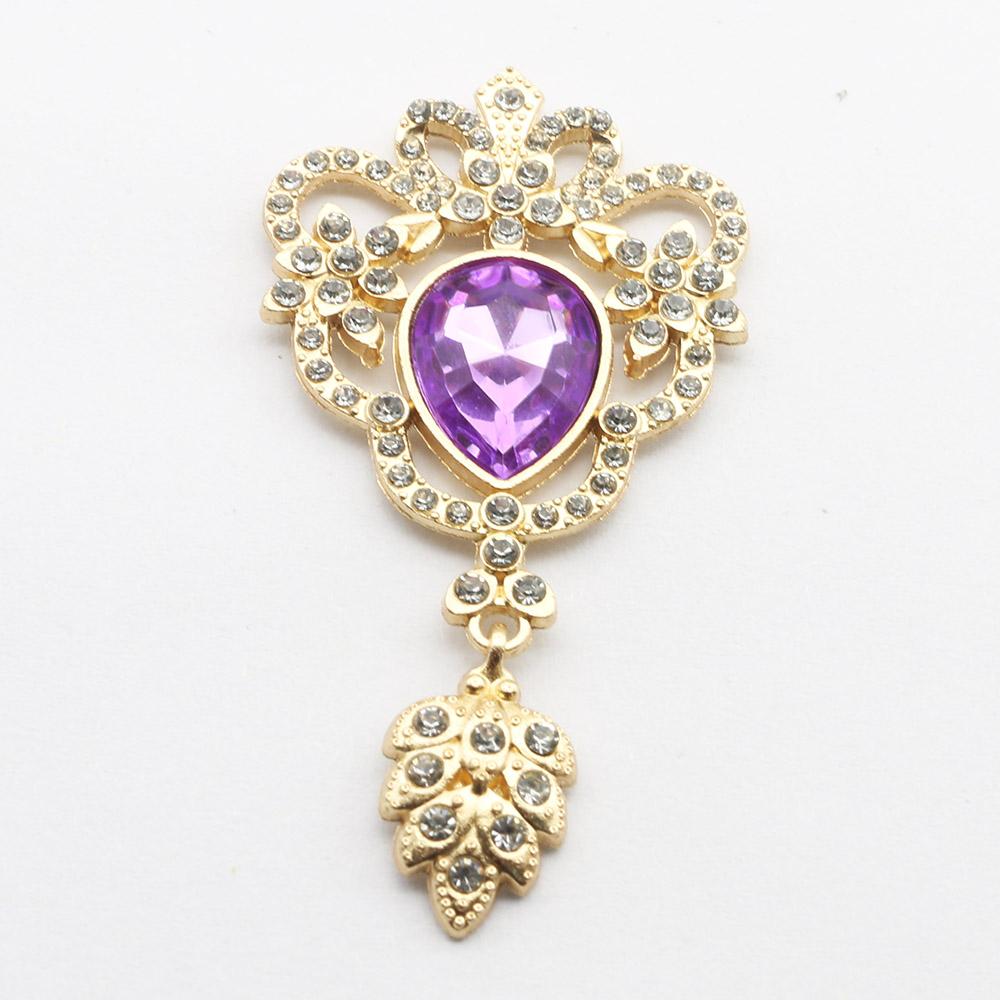 LKERAN 5 Pieces of 35 * 69MM Creative Crown Alloy Pendant, Wedding, Hair Accessories, DIY Brooch, Clothing Accessories