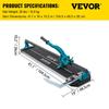 31 Inch Tile Cutter Single Rail Manual Tile Cutter 3/5 In Cap w/Precise Laser Positioning Manual Tile Cutter Tools for Precision Cutting