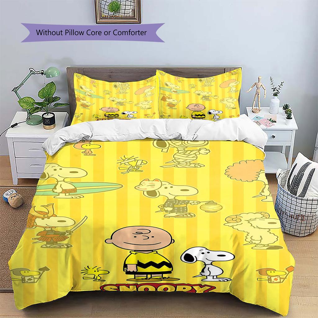 Snoopy Sitting and Counting Money – A Comfortable and Warm Bedding Set, The Perfect Choice To Decorate Your Bedroom.