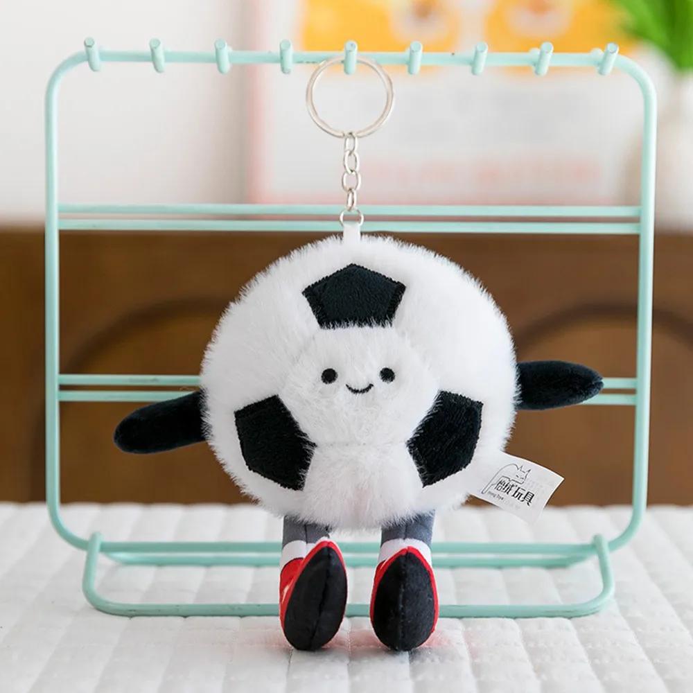Simulation Sports Doll Keychain Pendant Plush Toy Creative Football Rugby Ornaments Birthday Gift