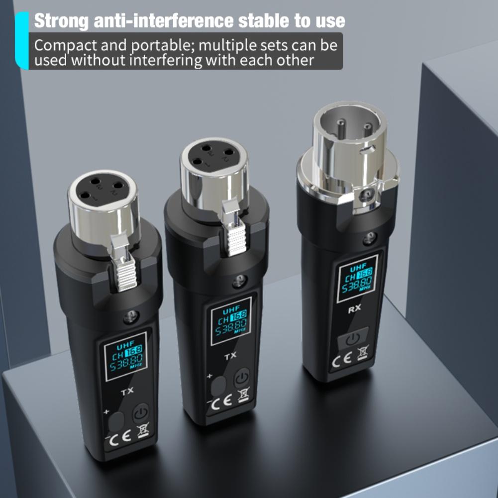 1 Set 2.4G Wireless Microphone System Wireless XLR Transmitter Receiver For Musicians & Mixers Microphones