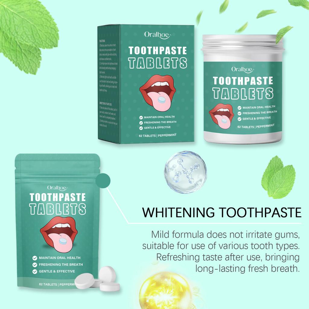 Refreshing Oralhoe Toothpaste Tablets For Effective Stain Removal And Long Lasting Freshness