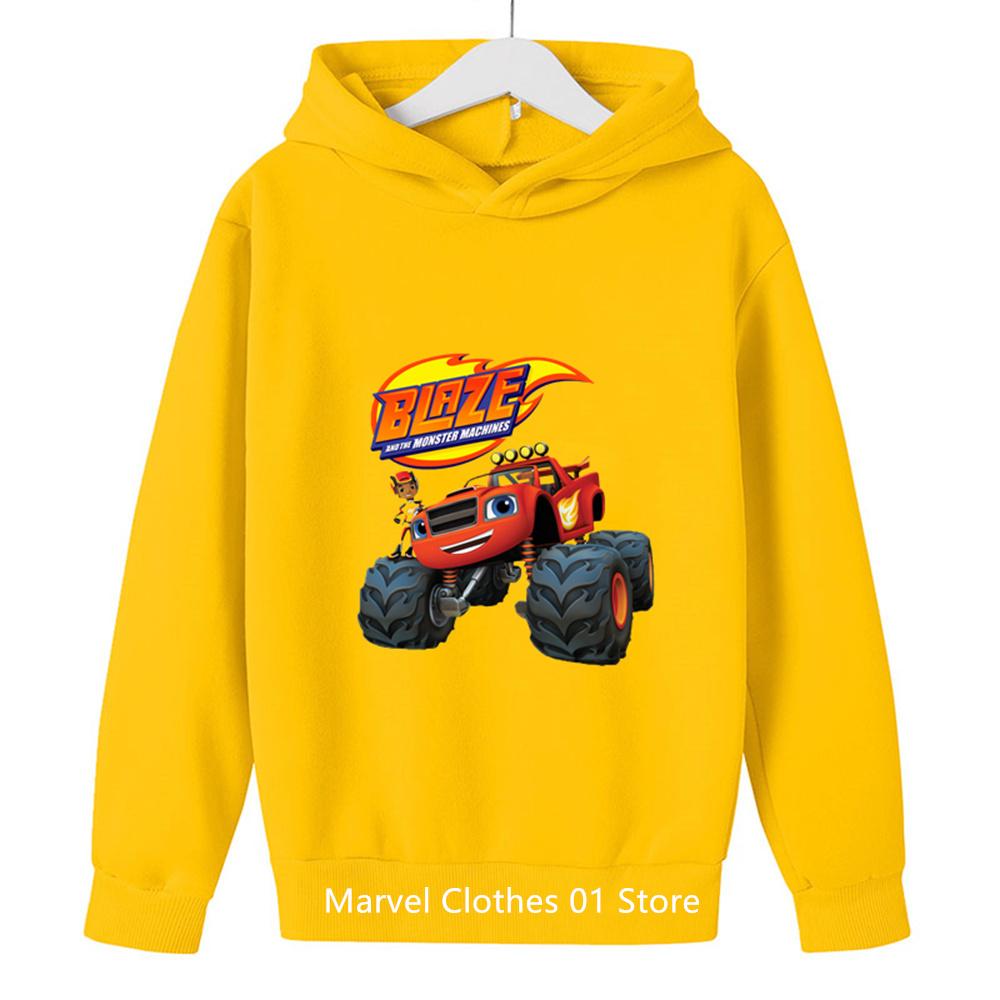 

Дитяча толстовка з капюшоном Blaze and the Monster Machines Car Kawaii Осінній світшот з капюшоном, повсякденний зручний милий дитячий одяг 110