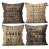 Set of 4 Vintage Country Sayings Throw Pillow Covers Bench Decor Sofa Bed Farm Throw Pillow Covers Sofa Farm Living Room Decor Mother'S Day Father'S D