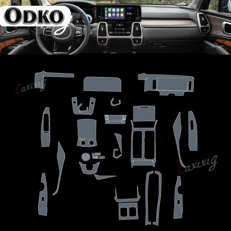 For Kia Sorento MQ4 - Car Interior Center console Transparent TPU Protective film Anti-scratch Repair film Accessories