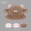 Autumn and Winter Korean Style Face Showing Small Hat for Women  Lamb Plush Fisherman Hat  Japanese Style Cute  Warm and Versatile Lamb Basin Hat