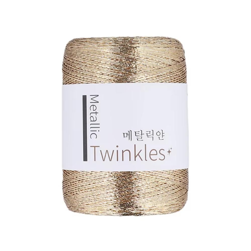 Sparkling Metallic Thread Colourful Solid Color Hand Knitted Yarn Sequin Handmade Flash Core Yarn Christmas Decoration Line