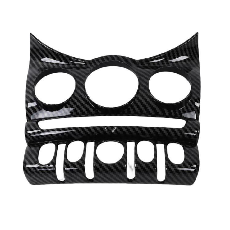 Replacement Air Conditioning Panel Frame for MINI F55 F56 F57 2014-2024, Carbon Fiber Pattern ABS Trim Cover for Dashboard Knob Area