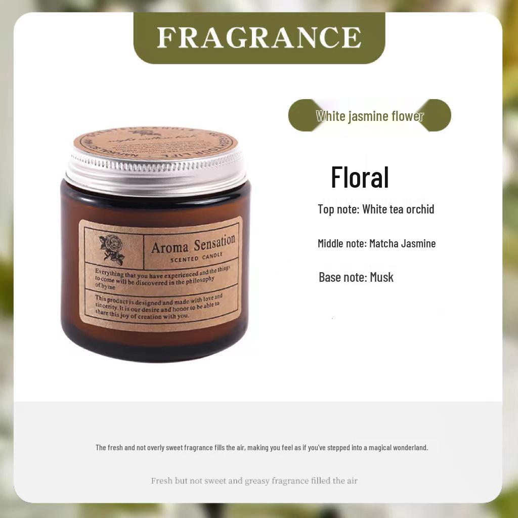 Aromatherapy Plant Essential Oil Candles in Glass Cups - Home Fragrance and Souvenir