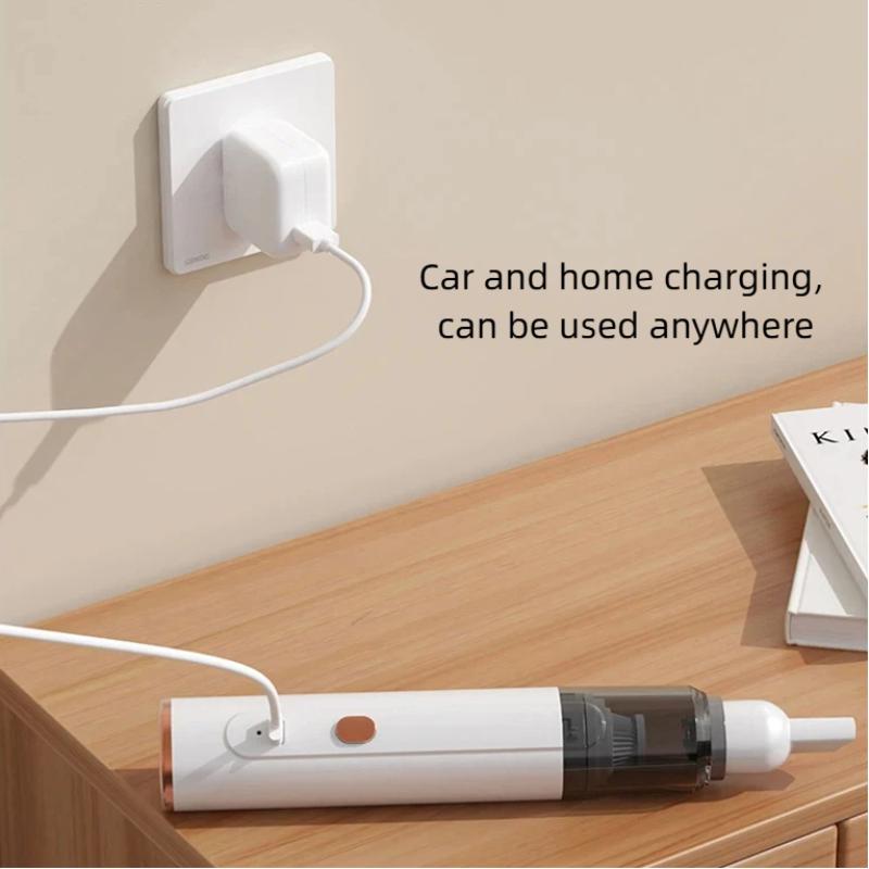 1 Set Portable Mini Handheld Vacuum Cleaner 3 In 1 Suction Blow Water Absorption For Car Desktop Coffee Powder Cleaning