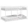 Bunk Bed without Mattress White 75 x 190 cm Steel